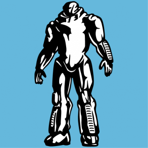 Print a robot t-shirt online. Customize the two-color robot and create an original geek t-shirt, or robot accessory.