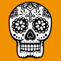 Mexico skull, calavera 2 colors. Print a t-shirt.