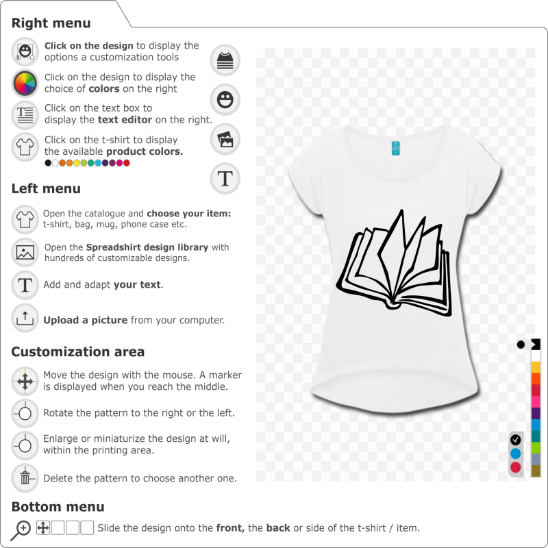 Create your Book and Reading T-shirt online