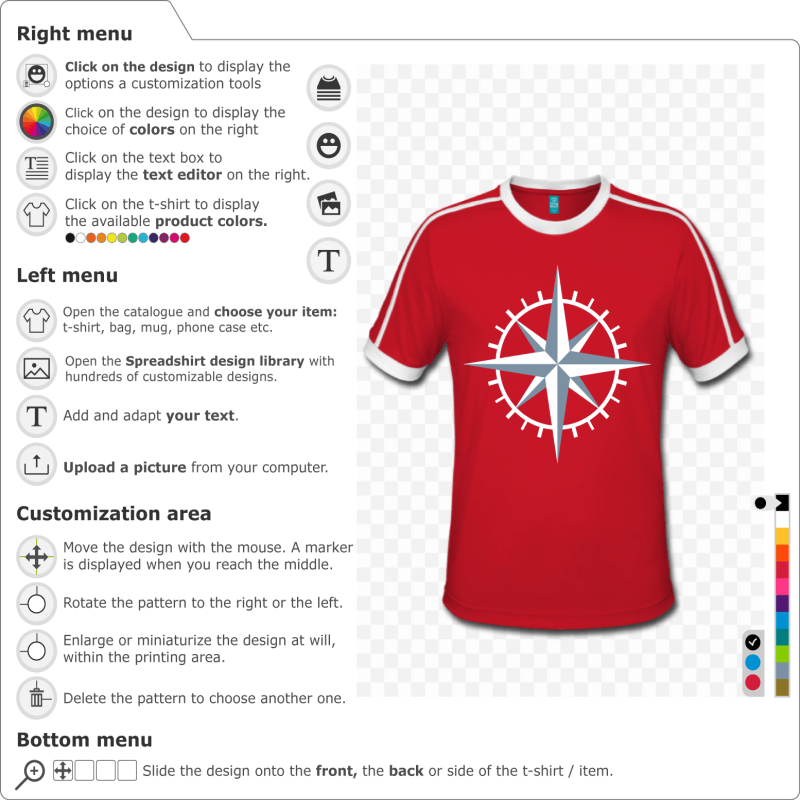 Customized compass t-shirt