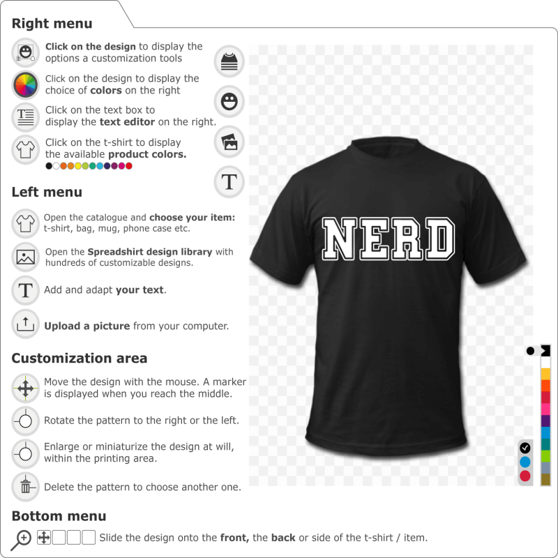 NERD T-shirt to print yourself online