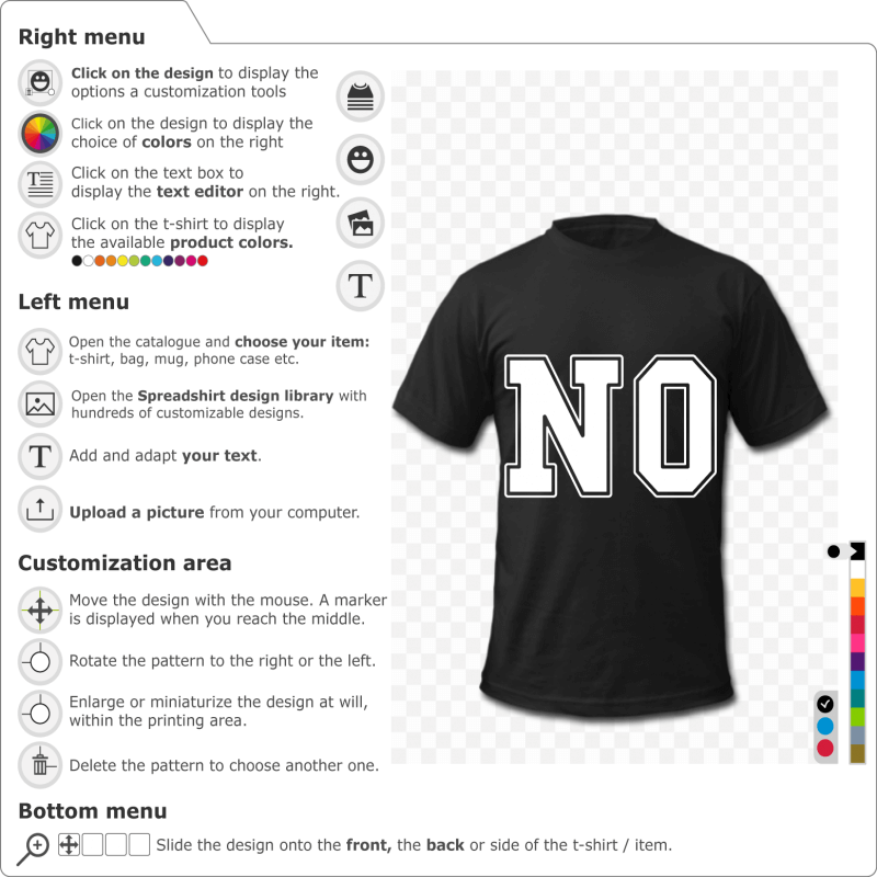 Custom NO T-shirts