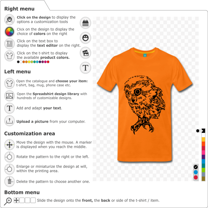 Print an owl t-shirt