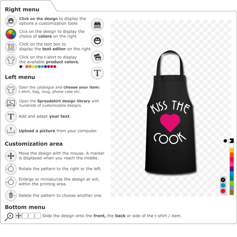 Create your Kiss the cook apron