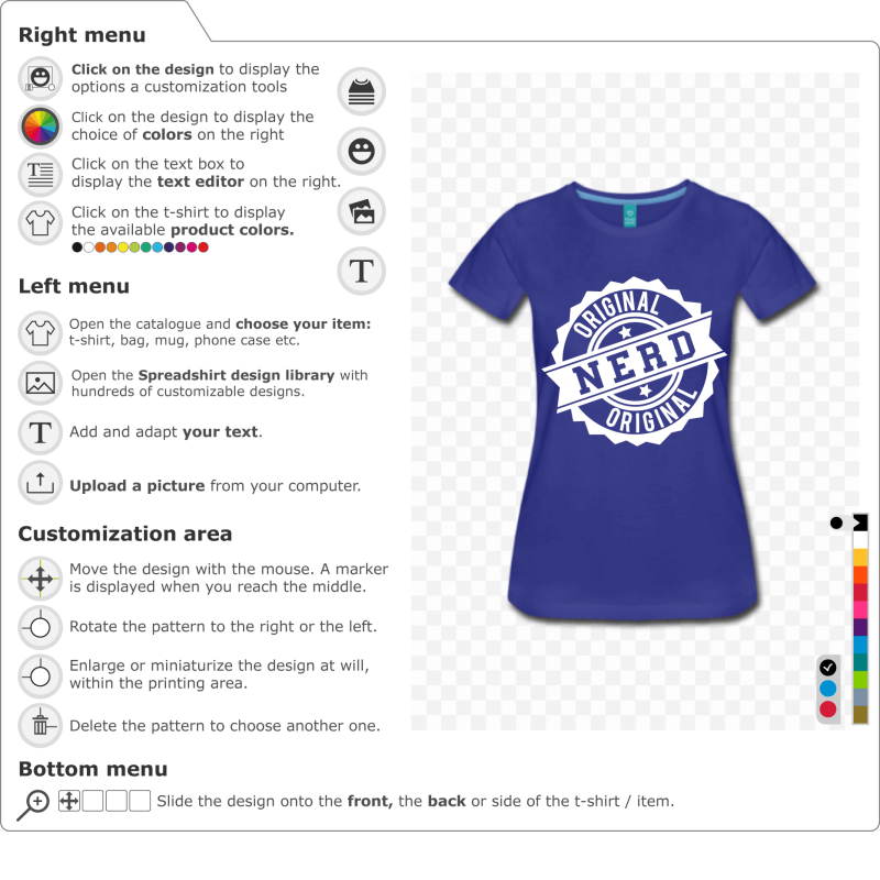 Create your own original custom nerd t-shirt