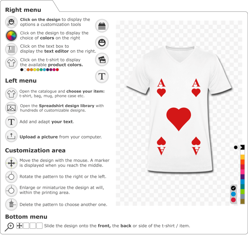 Create a personalized Ace of Hearts T-shirt