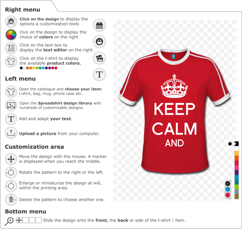 Keep calm t-shirt to personalize