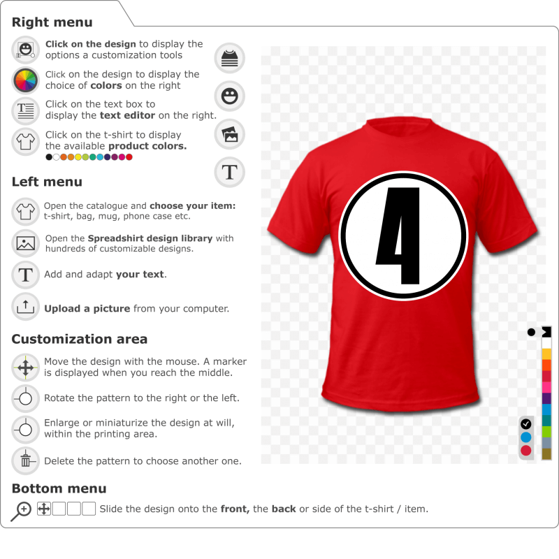 T-shirt Number 4 to be designed online