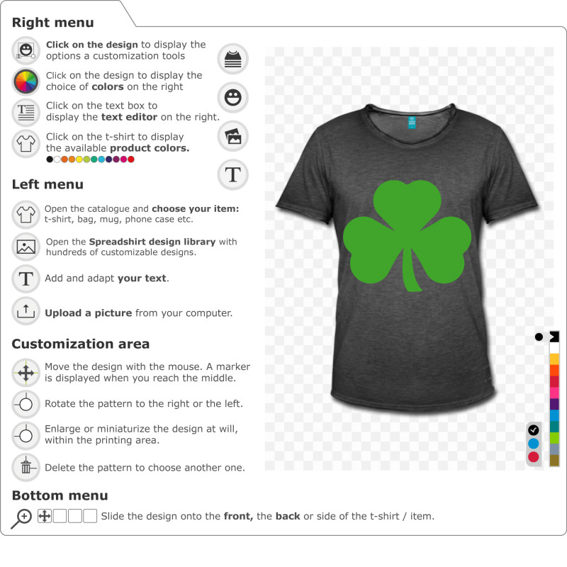 Customize a T-shirt Shamrock Ireland