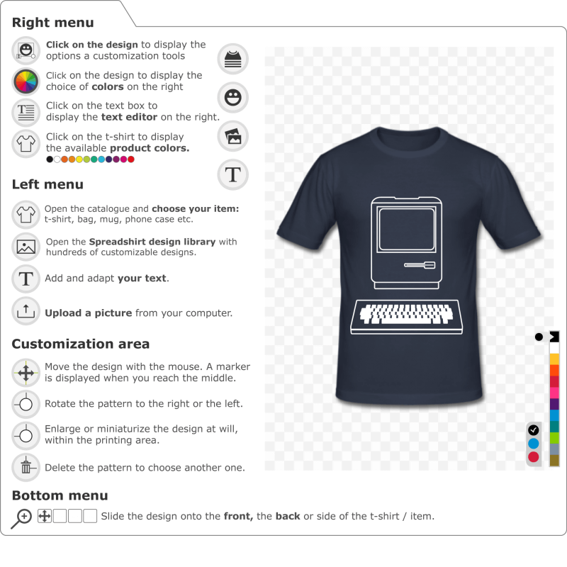 Create a custom vintage computer t-shirt or gift