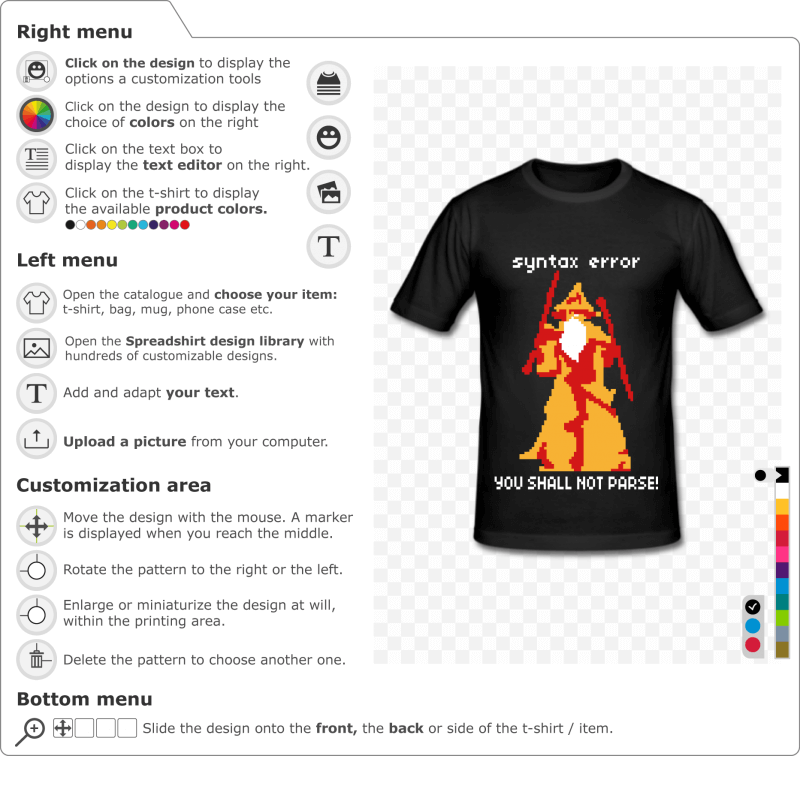 Create your YOU SHALL NOT PARSE t-shirt to customize online