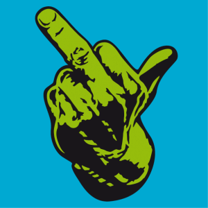 T-shirt fuck you. Special two color middle finger design for t-shirt printing.