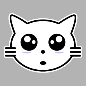 Create a kawaii kitten t-shirt with this stylish cat head.