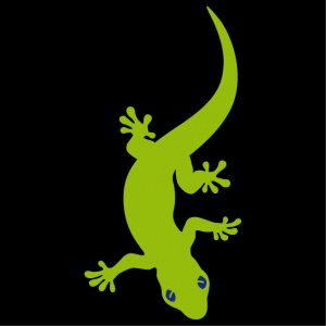 Personalize a gecko t-shirt in line with this Geko silhouette with its waving body.