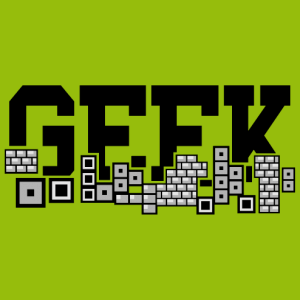 Retrogaming GEEK design for printing on t-shirts, bags and accessories.