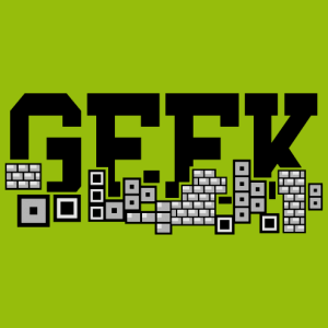 Geek brick game, retrogaming custom design, pixelart and gaming.