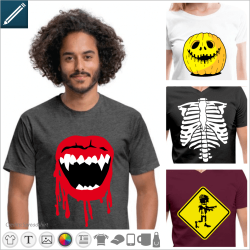 Horror and monsters t-shirt to print online, create your own personalized t-shirt.
