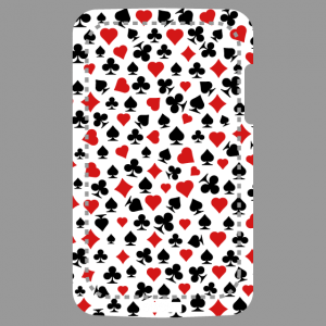 Mobile phone case Design poker with customised playing card symbols.