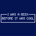 Retrogaming T-shirt. I was a geek before it was cool, retrogaming design, vintage computer display.