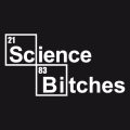 Science bitches, written with elements from the periodic table. Print your t-shirt online.