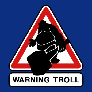 TROLL sign, geek road sign customizable in three colors.