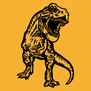 Tyrannosaurus rex one color, print your dinosaur t-shirt online.