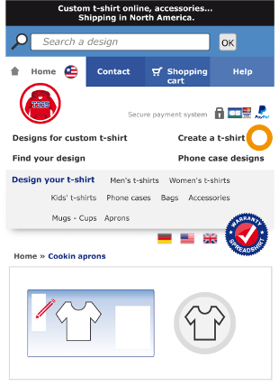 Select your design directly in the Spreadshirt designer.